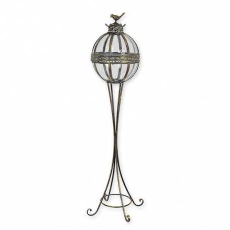 Felinar din metal argintiu