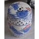 Scaun ceramica asiatica cu lotusi