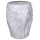 Scaun ceramica asiatica alba cu elefant