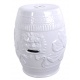 Scaun ceramica asiatica alba cu dragoni