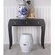 Scaun ceramica asiatica alba cu dragoni