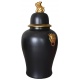 Urna din ceramica asiatica neagra