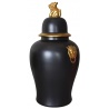 Urna din ceramica asiatica neagra
