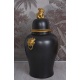 Urna din ceramica asiatica neagra