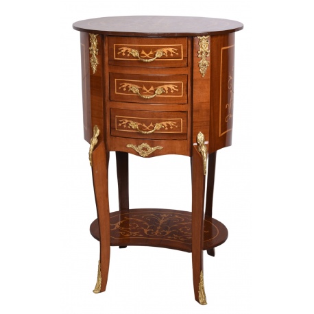 Comoda ovala din lemn masiv furniruit