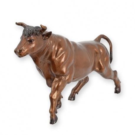Taur-statueta din bronz masiv