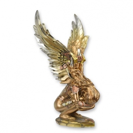 Inger ghemuit-statueta steampunk din rasini