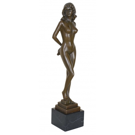 Femeie nud-statueta Art Nouveau din bronz