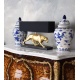Lampa de masa cu un leopard auriu