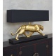 Lampa de masa cu un leopard auriu