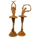 Doua balerine-statuete din fonta rusty