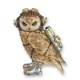 Bufnita inteleapta-statueta steampunk din rasini