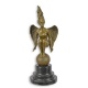 Femeie inaripata-statueta bronz cu un soclu din marmura