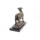 Vaca-statueta din bronz masiv cu un soclu din marmura