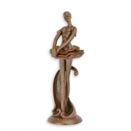 Balerina-statueta din fonta antik brown