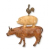 Vaca, porc si cocos-statueta din rasini speciale