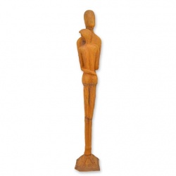 Cuplu-statueta din fonta antik rusty