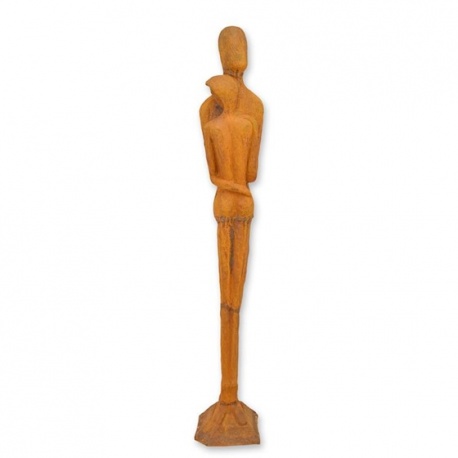 Cuplu-statueta din fonta antik rusty