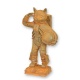 Pisica astronaut-statueta din fonta antik rusty