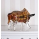 Taur-figurina decorativa din sticla Murano