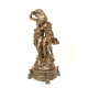 Fetita si baietel-statueta din bronz masiv