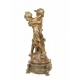 Fetita si baietel-statueta din bronz masiv