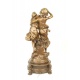 Fetita si baietel-statueta din bronz masiv