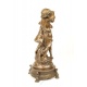 Fetita si baietel-statueta din bronz masiv