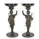 Set doua gheridoane din bronz cu blat marmura