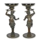 Set doua gheridoane din bronz cu blat marmura