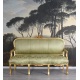 Sofa baroc Marie Antoinette din lemn masiv auriu