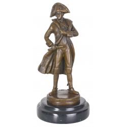 Napoleon Bonaparte-statueta din bronz cu soclu din marmura