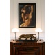 Leopard-statueta Art Deco din bronz cu soclu din marmura
