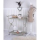 Carucior ceai Shabby Chic din metal antichizat