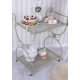 Carucior ceai Shabby Chic din metal antichizat