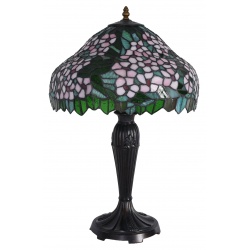 Lampa de masa Tiffany cu abajur floral
