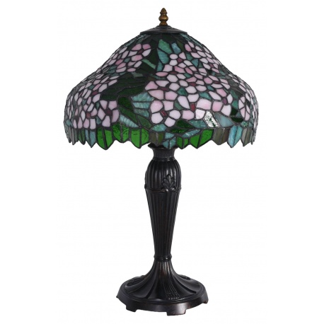 Lampa de masa Tiffany cu abajur floral