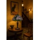 Lampa de masa Tiffany cu abajur floral