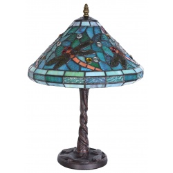 Lampa de masa Tiffany cu libelule