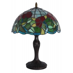 Lampa de masa Tiffany cu abajur floral