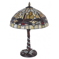 Lampa de masa Tiffany cu abajur libelule