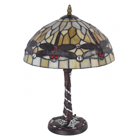 Lampa de masa Tiffany cu abajur libelule