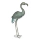 Flamingo decorativ din metal antik grey