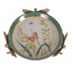 Fructiera Craquelle din portelan cu picioruse bronz