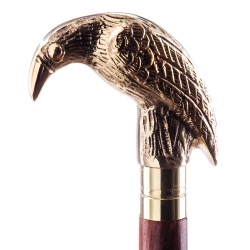 Baston englezesc din lemn mahon cu maner pasare