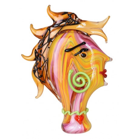 Cap de femeie-figurina din sticla Murano