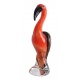 Flamingo rosu-figurina din sticla Murano