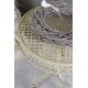 Masa rotunda din fier forjat Antik White