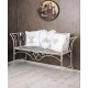 Banca din fier forjat antik white