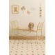 Banca din fier forjat antik white